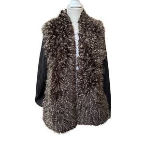Calvin Kline Faux Fur Oversize Jacket‎ Size: M